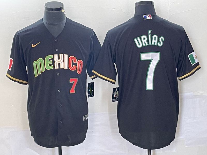 Men 2023 World Cub Mexico #7 Urias Black Nike MLB Jersey style 91822->more jerseys->MLB Jersey